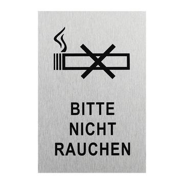 Aluminium-Türschild „Bitte nicht Rauchen“ 150x100mm
