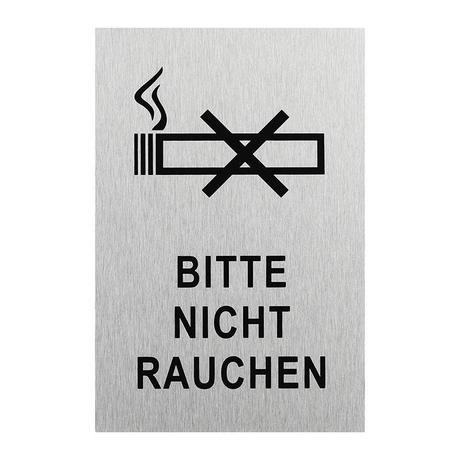 Pricenet Aluminium-Türschild „Bitte nicht Rauchen“ 150x100mm  