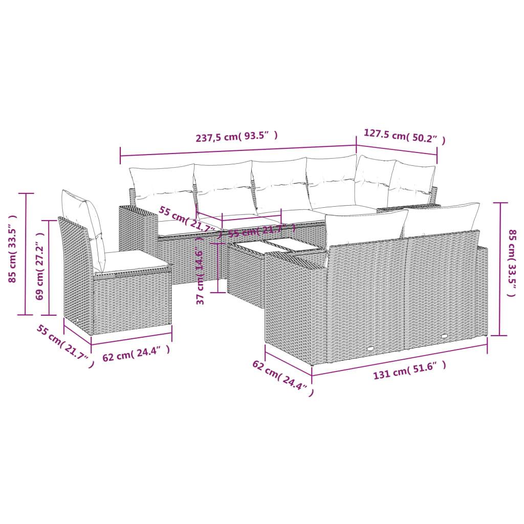 VidaXL Garten sofagarnitur poly-rattan  