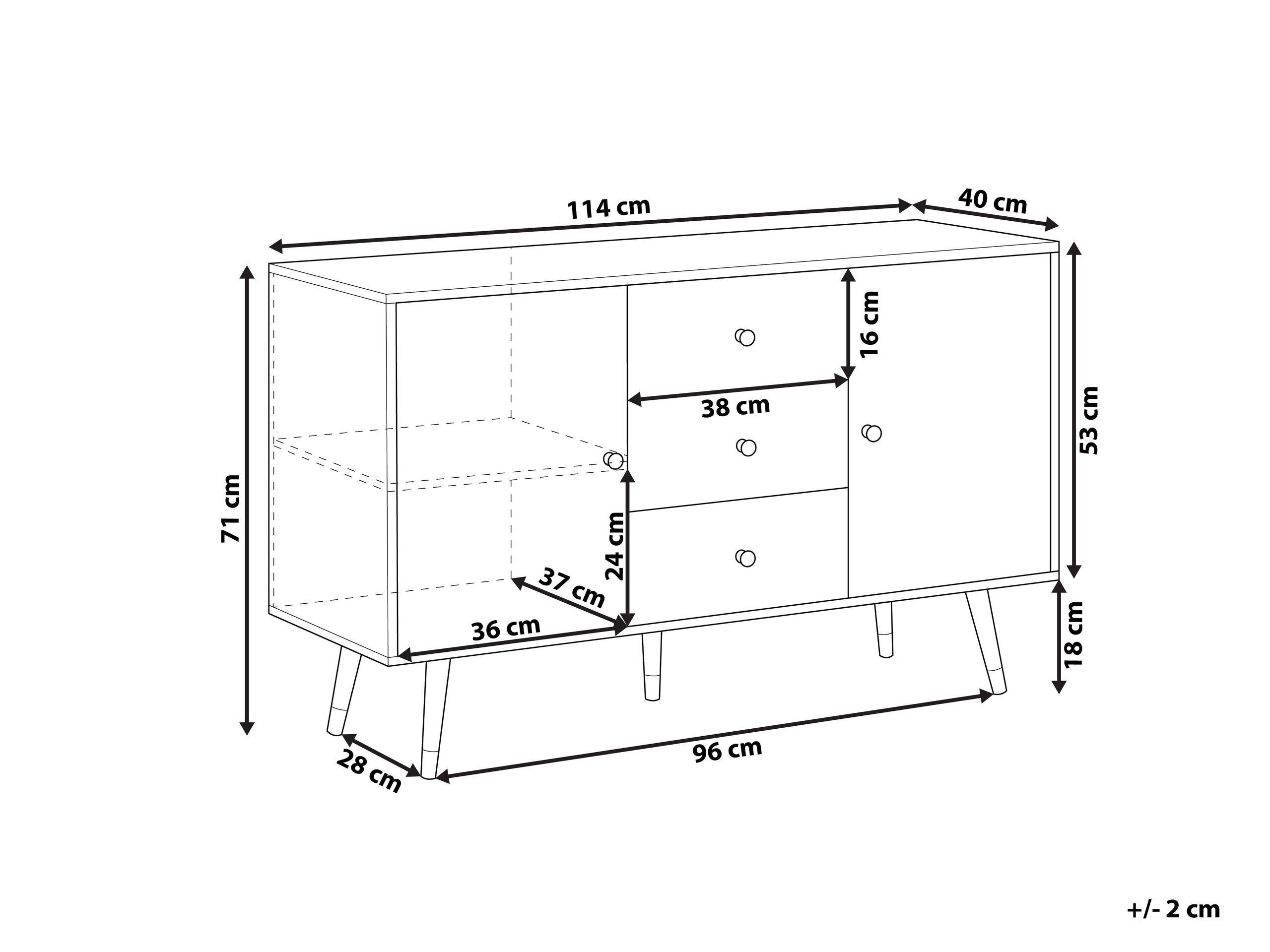 Beliani Commode en MDF Moderne ULIKA  