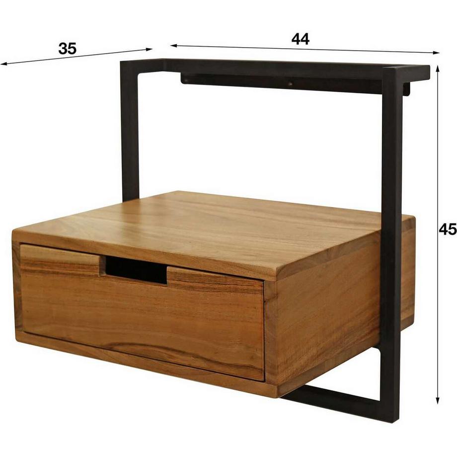 mutoni Comodino Air solido S acacia naturale  