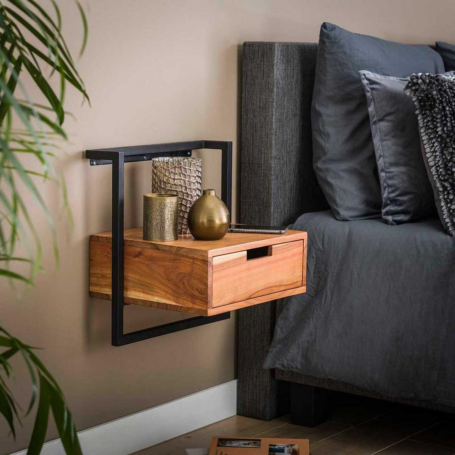 mutoni Comodino Air solido S acacia naturale  