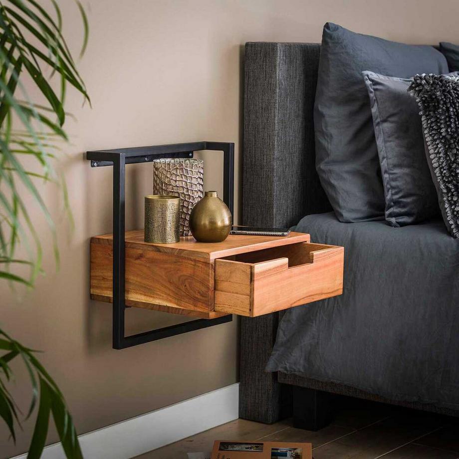 mutoni Comodino Air solido S acacia naturale  