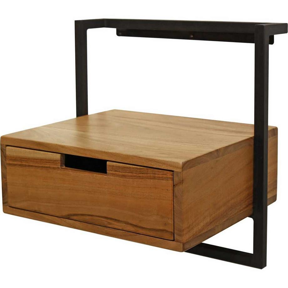 Comodino Air solido S acacia naturale