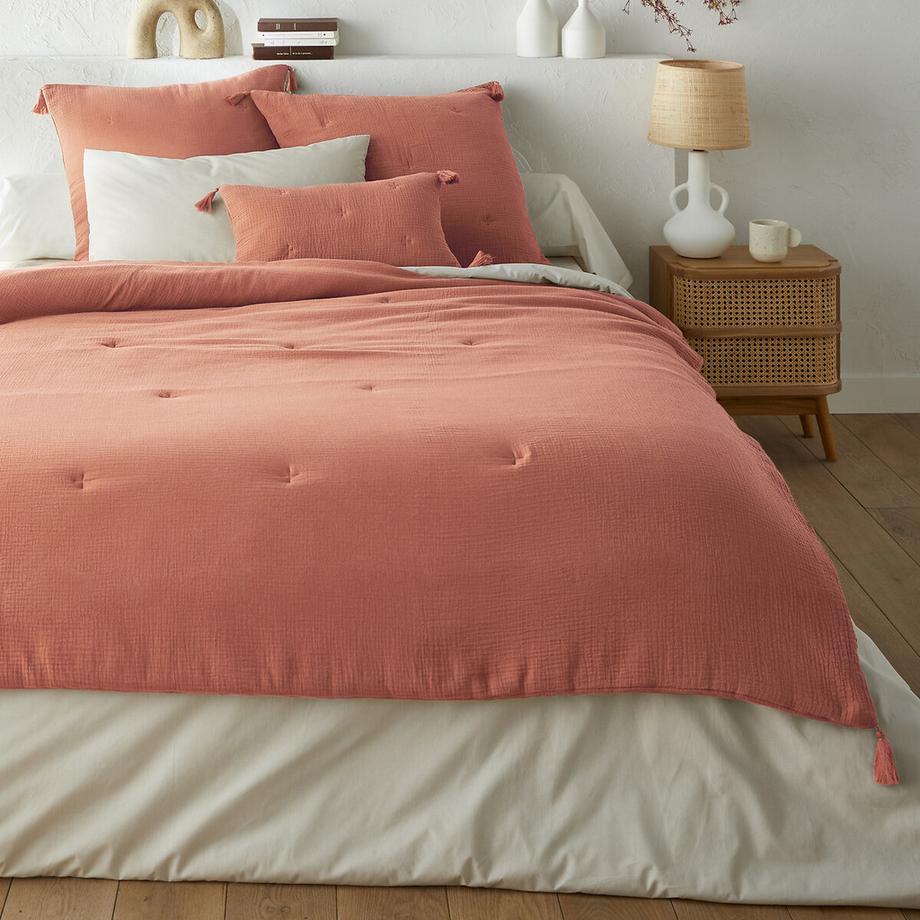 La Redoute Intérieurs Housse de coussin matelassée gaze de coton  