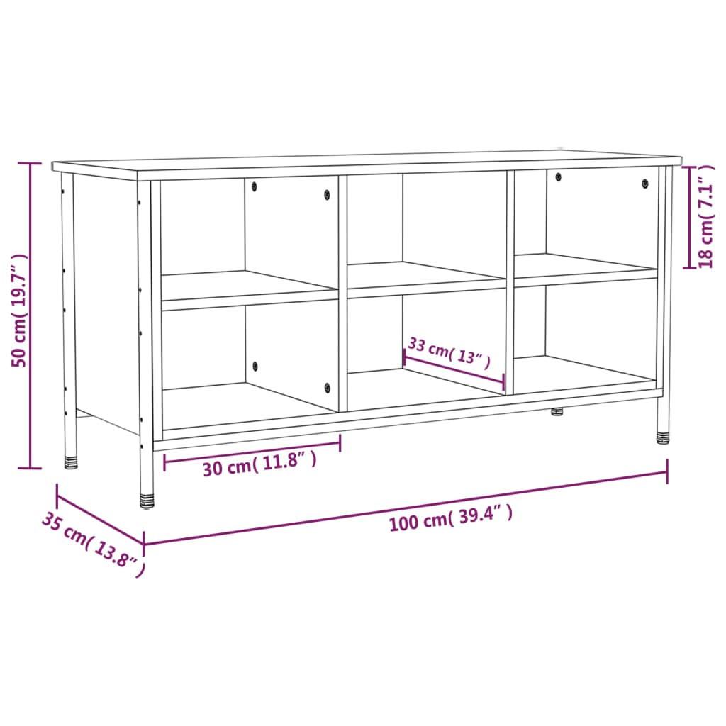 VidaXL Armoire à chaussures bois d'ingénierie  