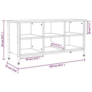 VidaXL Armoire à chaussures bois d'ingénierie  