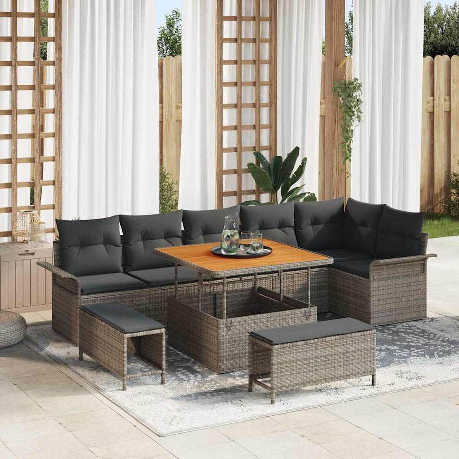 VidaXL Gartensofa-set poly-rattan  