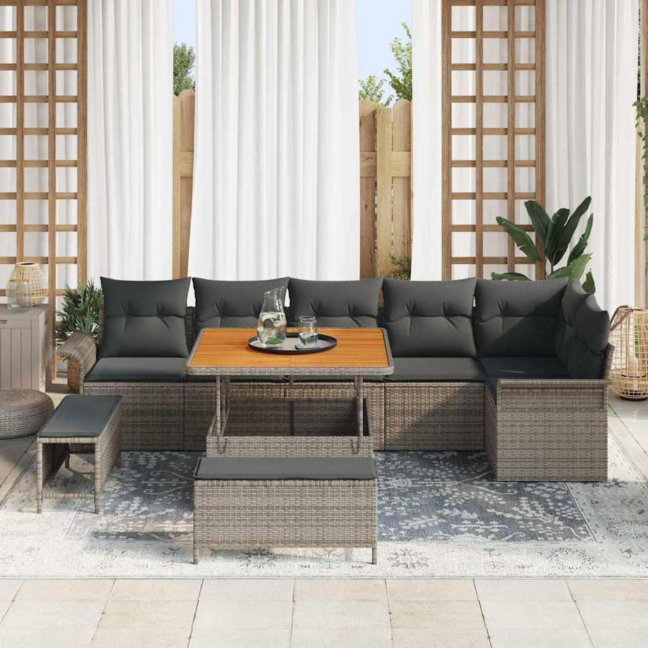VidaXL Gartensofa-set poly-rattan  