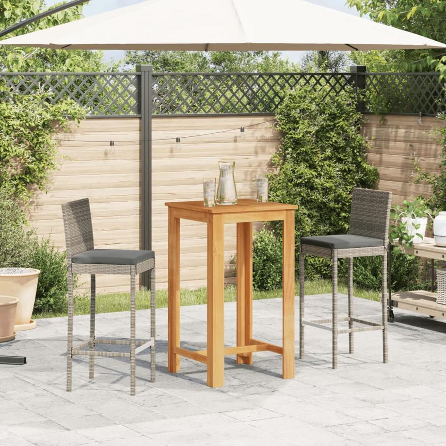 VidaXL Ensemble de bar de jardin rotin synthétique  