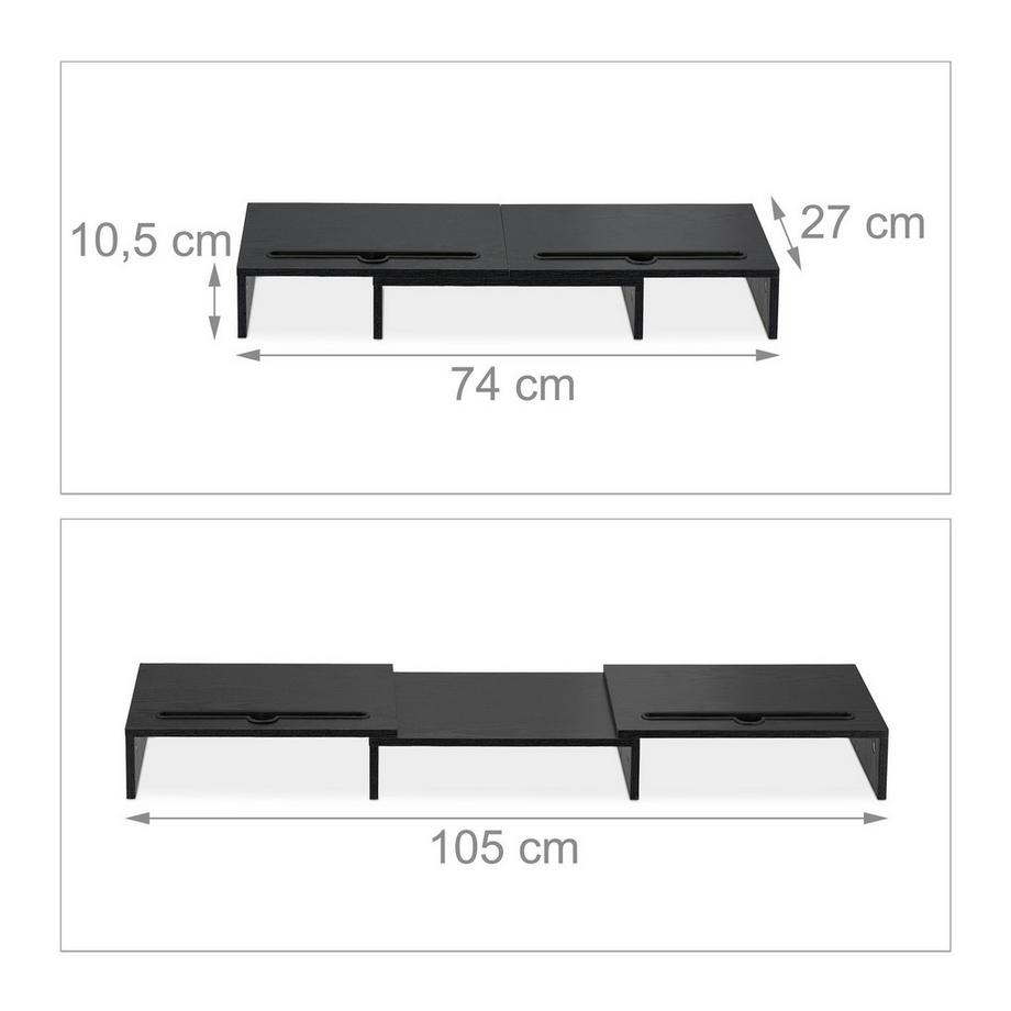 B2X  Bildschirmständer für 2 Bildschirme 