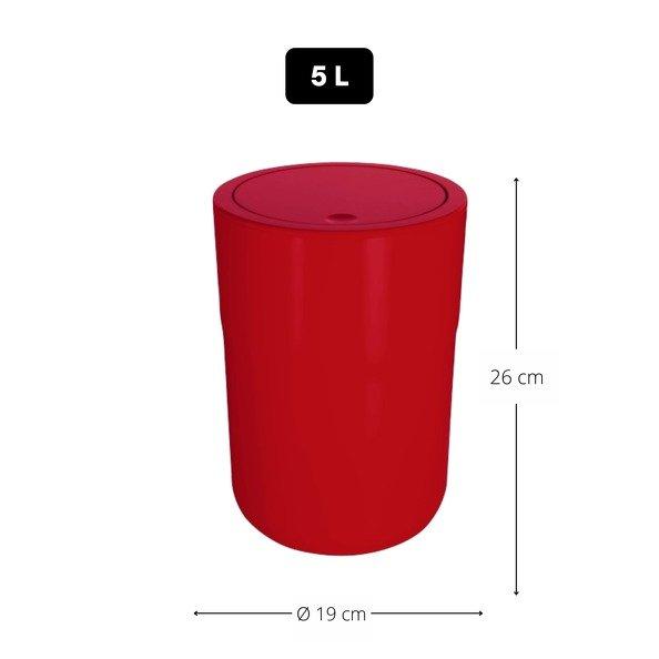 Image of Schwingdeckeleimer PS COCCO 5L Rot Schwingdeckeleimer PS COCCO 5L Rot