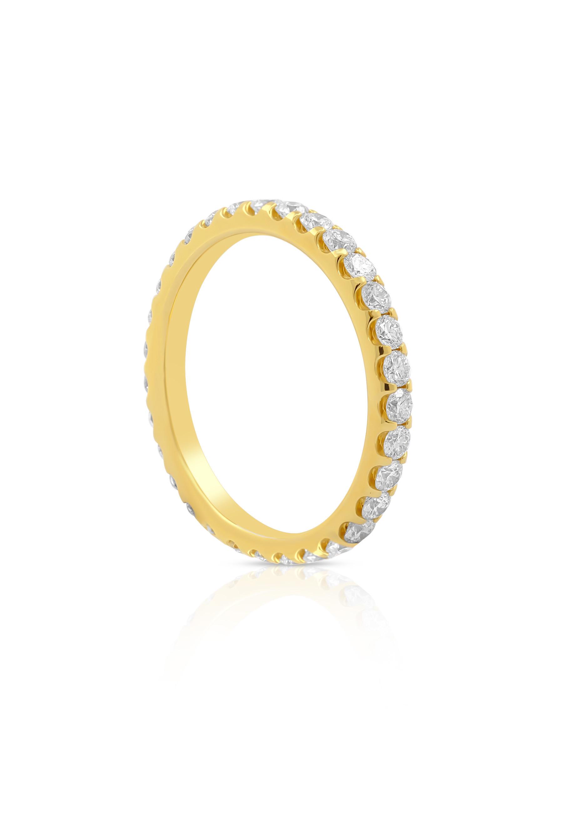 MUAU Schmuck  Bague Mémoire Diamant 1.00ct. or jaune 750 