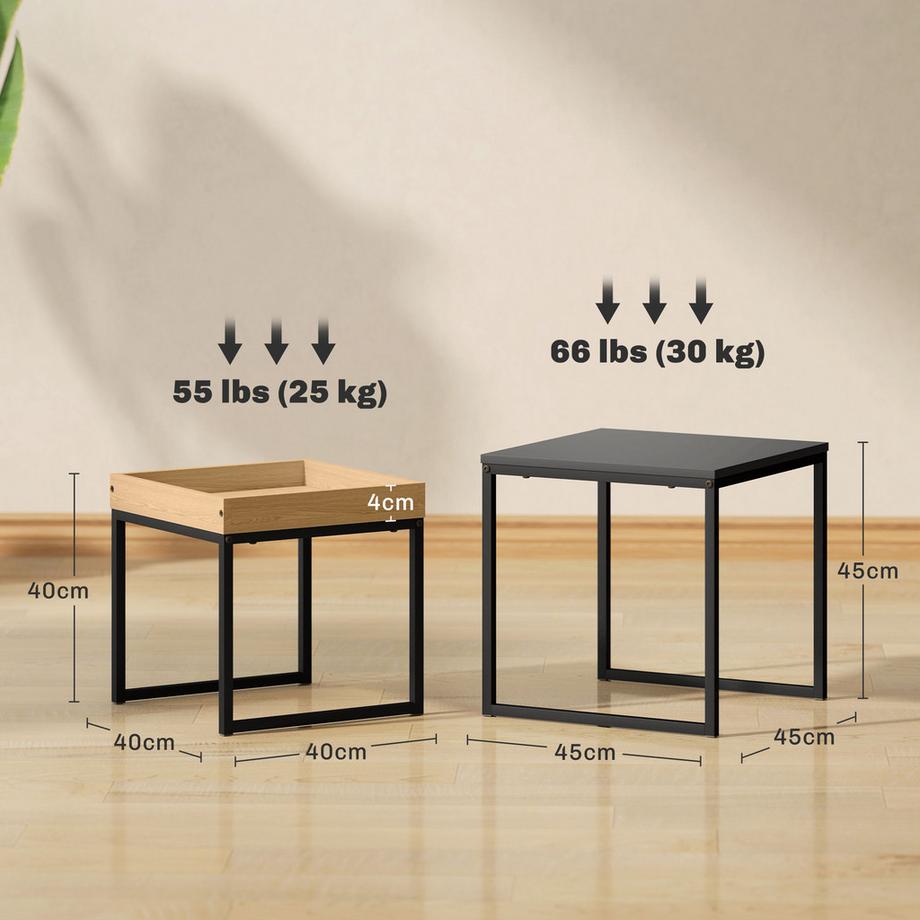 HOMCOM Ensemble de table basse  