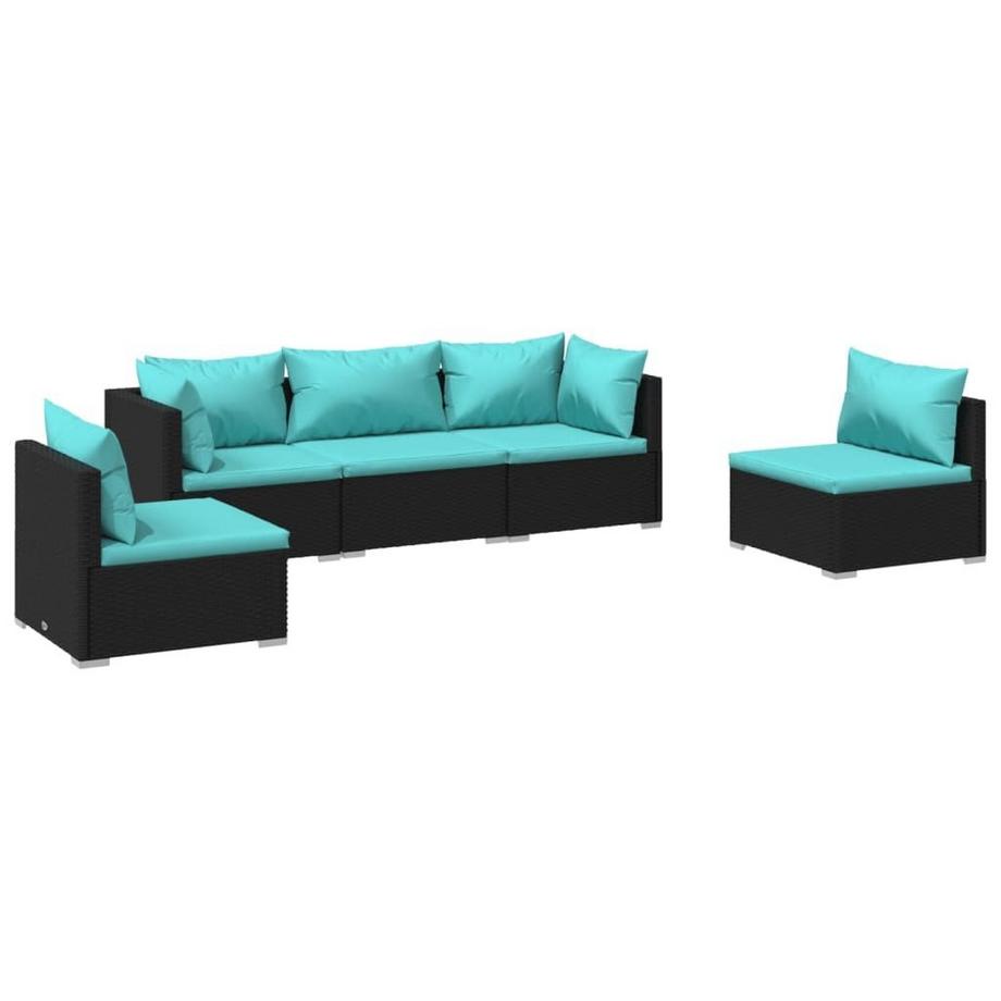 Garten-lounge-set poly-rattan