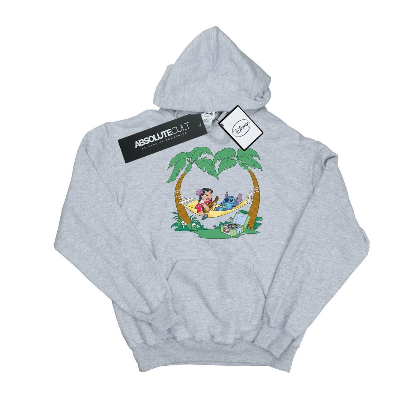 Image of Lilo And Stitch Play Some Music Kapuzenpullover Jungen Grau 128