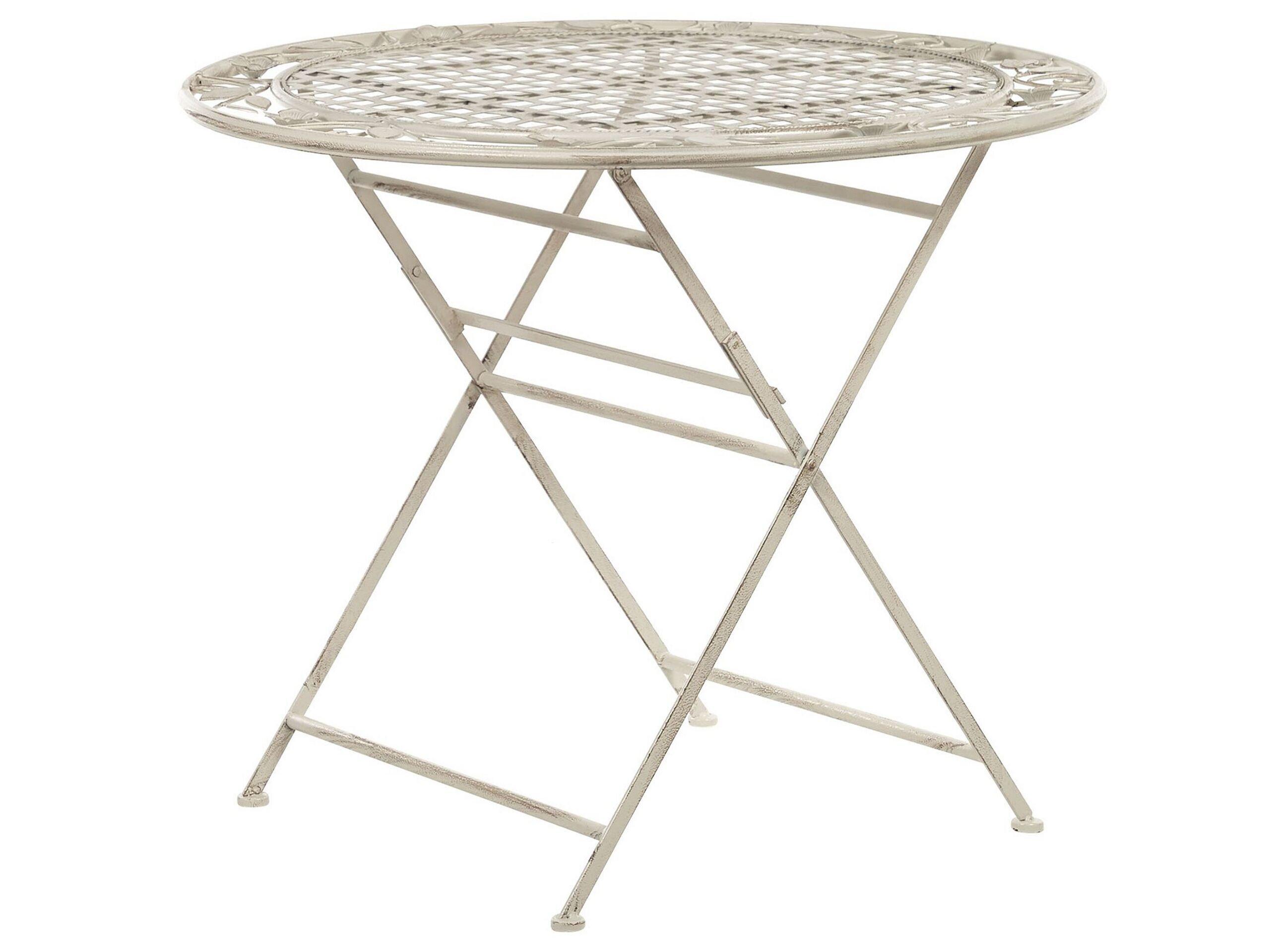 Beliani Table de jardin en Métal Rétro BIVIO  