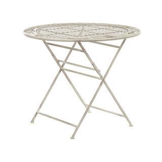 Beliani Table de jardin en Métal Rétro BIVIO  