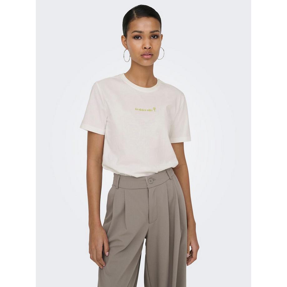 ONLY T-shirt inscription poitrine  