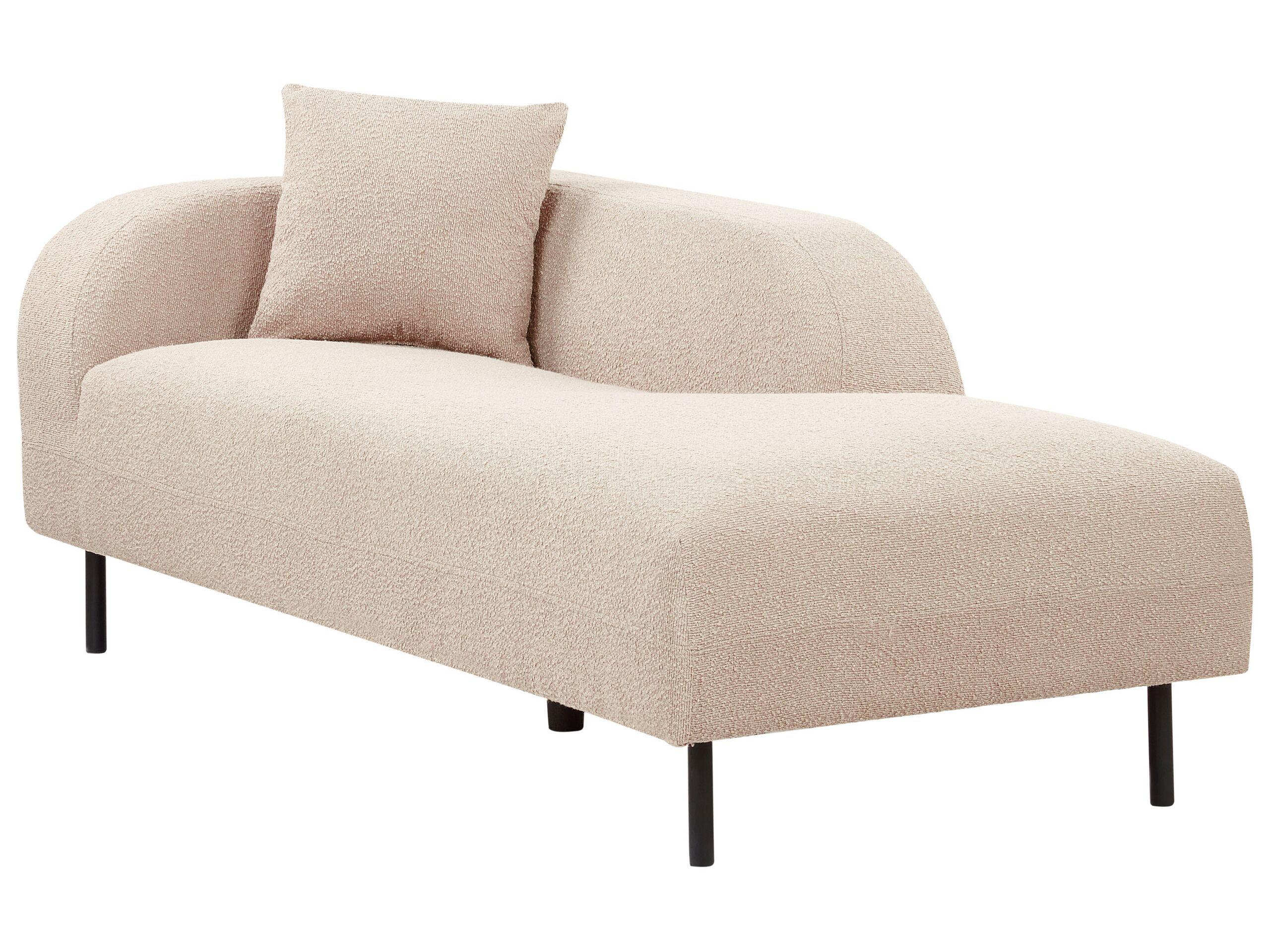 Beliani Chaise longue versione sinistra en Bouclé Moderno LE CRAU  