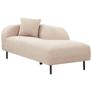 Beliani Chaise longue côté gauche en Bouclé Moderne LE CRAU  