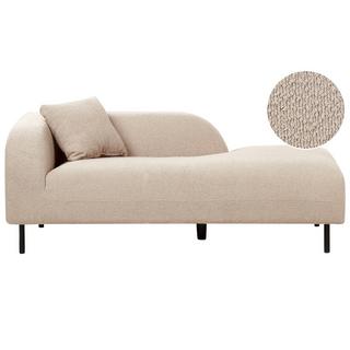 Beliani Chaise longue côté gauche en Bouclé Moderne LE CRAU  