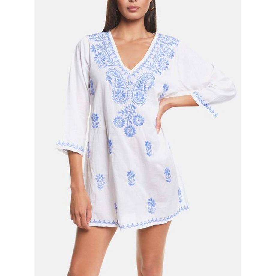 Kurze bestickte Strandtunika Complementos