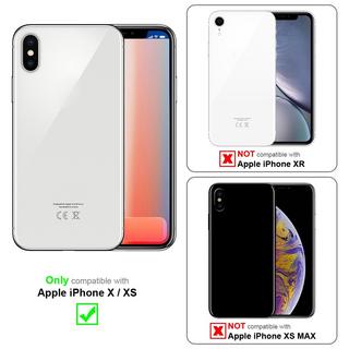 Cadorabo  Hülle für Apple iPhone X  XS 2-in-1 TPU Silikon-Rand Glas-Rücken 