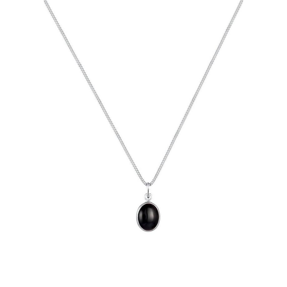 Elli  Collier Pendentif Solitaire Basique Avec Onyx 