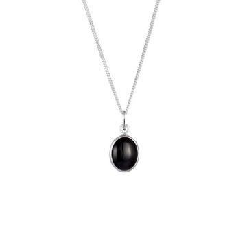 Collier Pendentif Solitaire Basique Avec Onyx