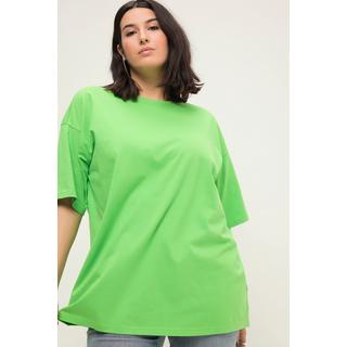 Studio Untold  Maglia dal taglio lungo e oversize con scritta stampata, scollo a girocollo e mezze maniche 