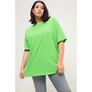 Studio Untold  Maglia dal taglio lungo e oversize con scritta stampata, scollo a girocollo e mezze maniche 