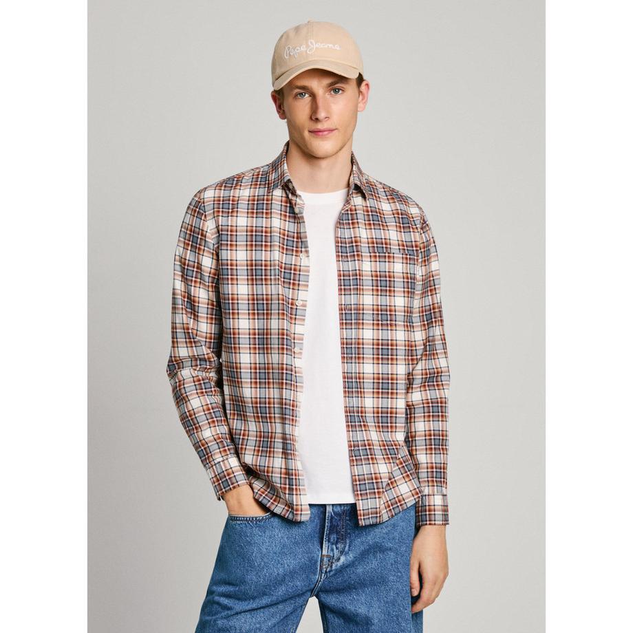Pepe Jeans London Macberth Chemise à Carreaux Regular Fit Manches Longues  