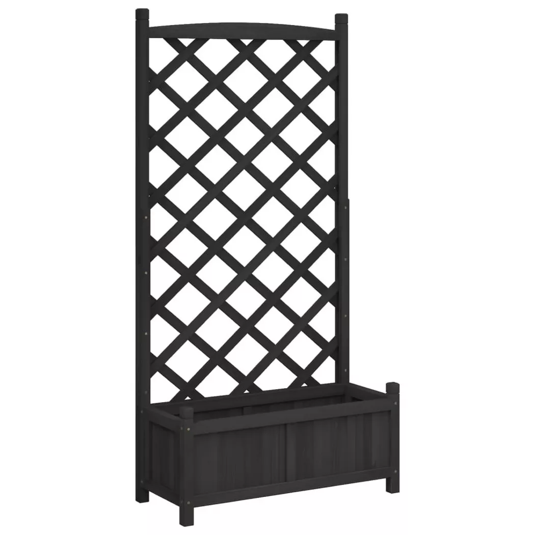 VidaXL - fioriera Legno, One Size, Nero
