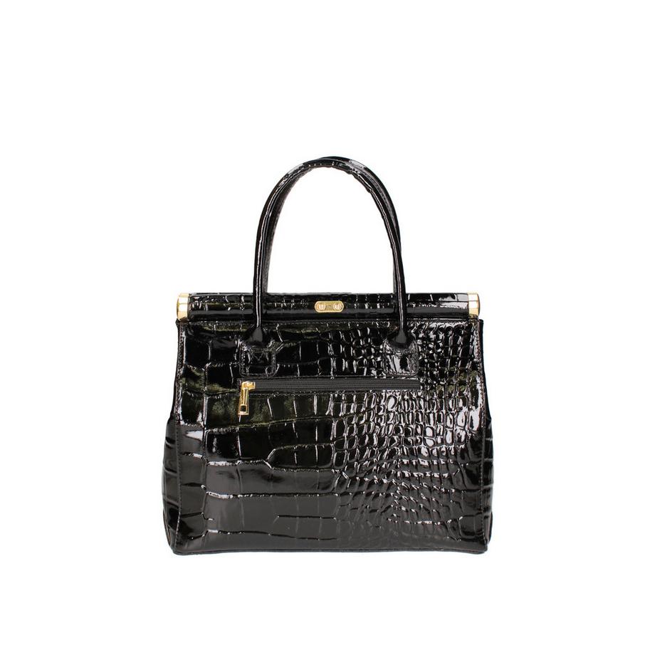 Gave Lux Borsa a mano rigida con stampa coccodrillo  