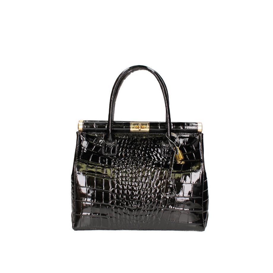 Gave Lux Borsa a mano rigida con stampa coccodrillo  