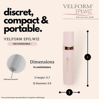 VELFORM Epilwiz Rechargeable - Wiederaufladbarer Epilierer für Gesicht & Körper  