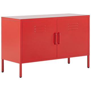 Beliani Credenza a 2 ante en Acciaio Moderno URIA  