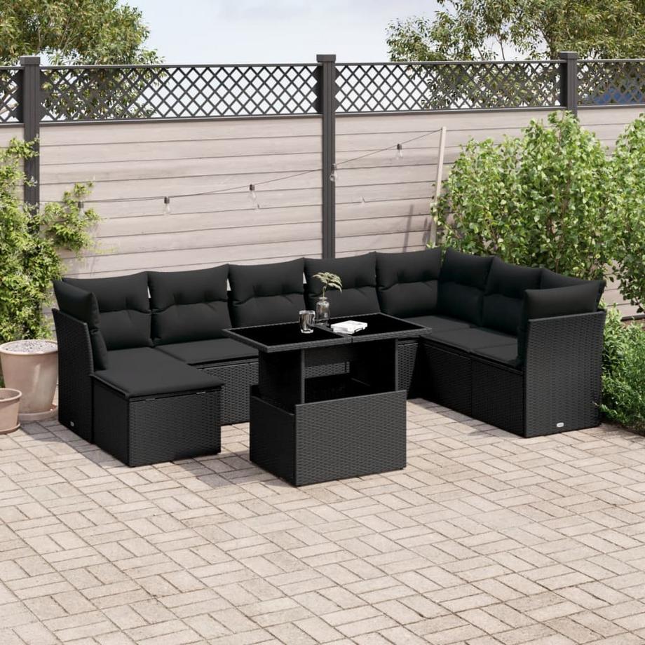 VidaXL Ensemble de canapés de jardin rotin synthétique  