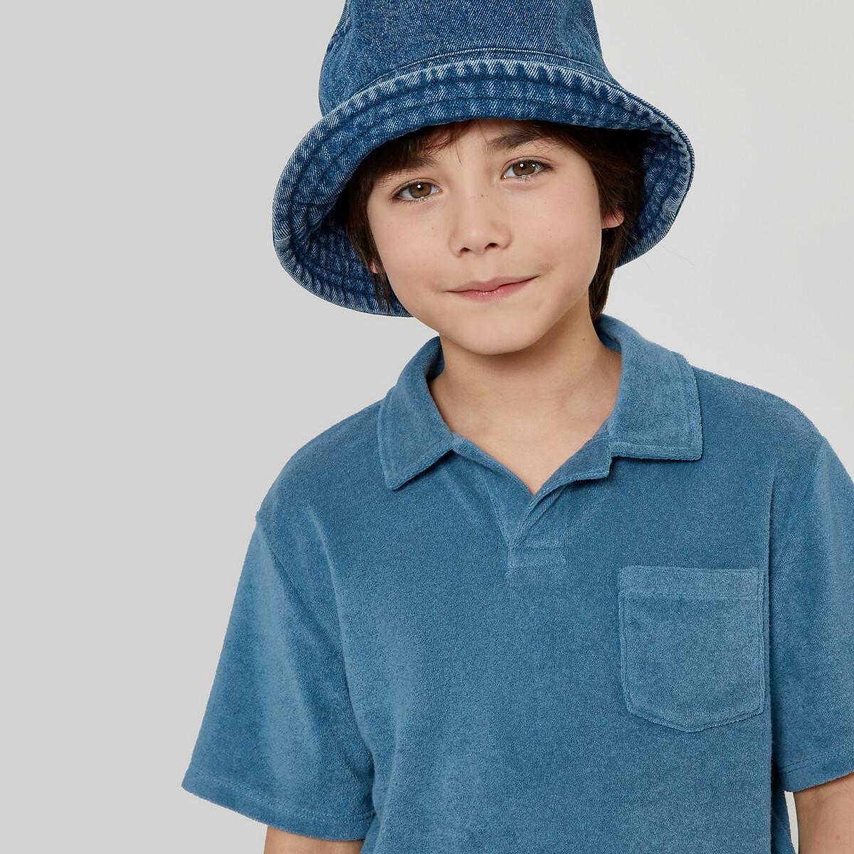 Image of Frottee-poloshirt Mit Kurzen Ärmeln Jungen Blau 3A