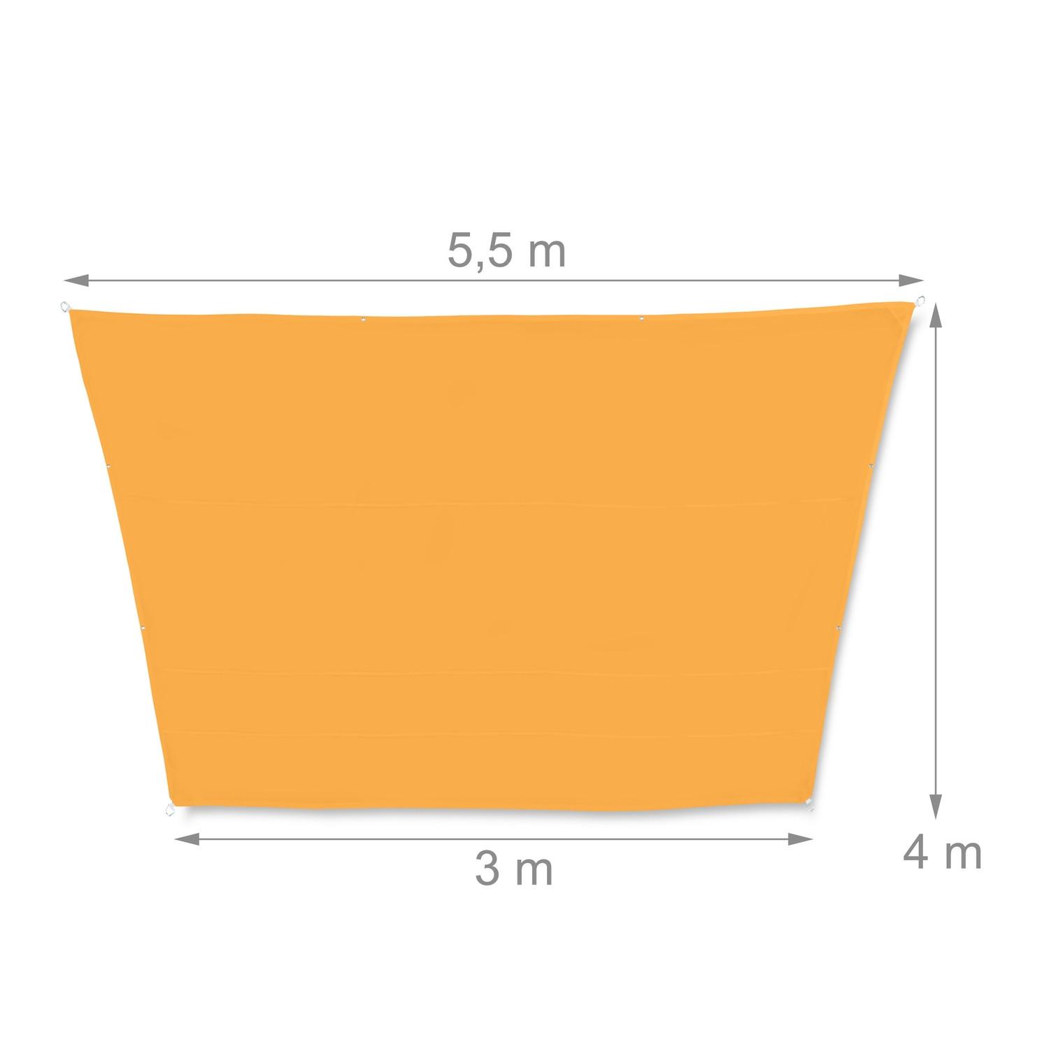 B2X Voile d'ombrage trapézoïdal jaune  