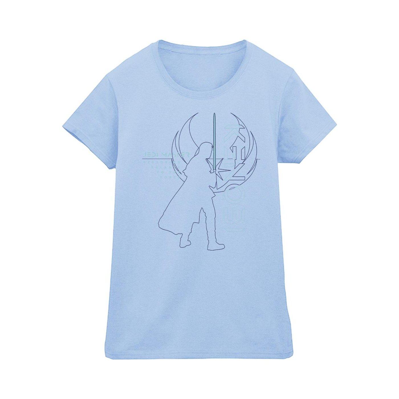 Image of Obiwan Kenobi Jedi Master Balance Tshirt Damen Blau M
