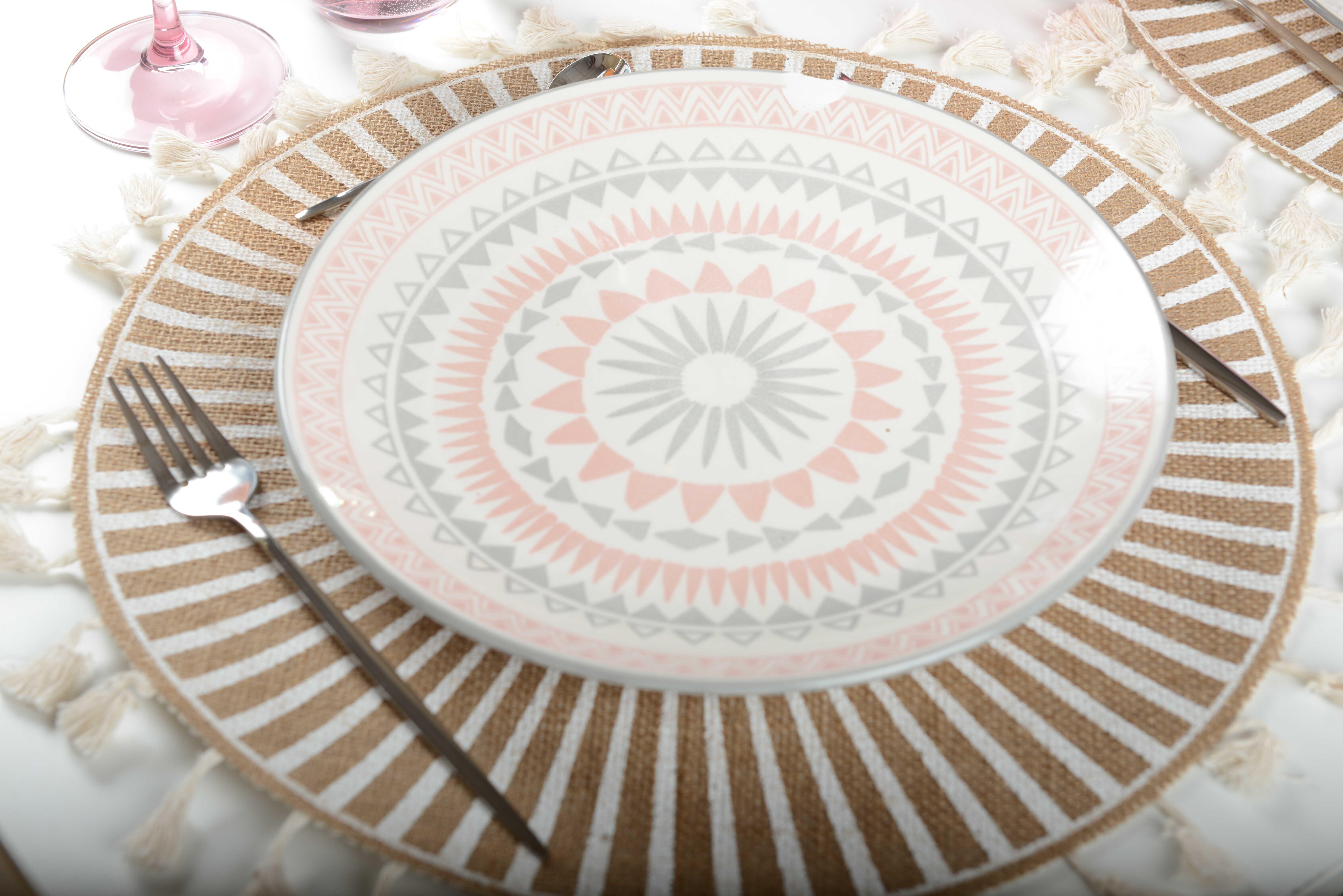 Aulica ASSIETTE PLATE ROSE - COACHELLA PAR BOITE DE - 6  