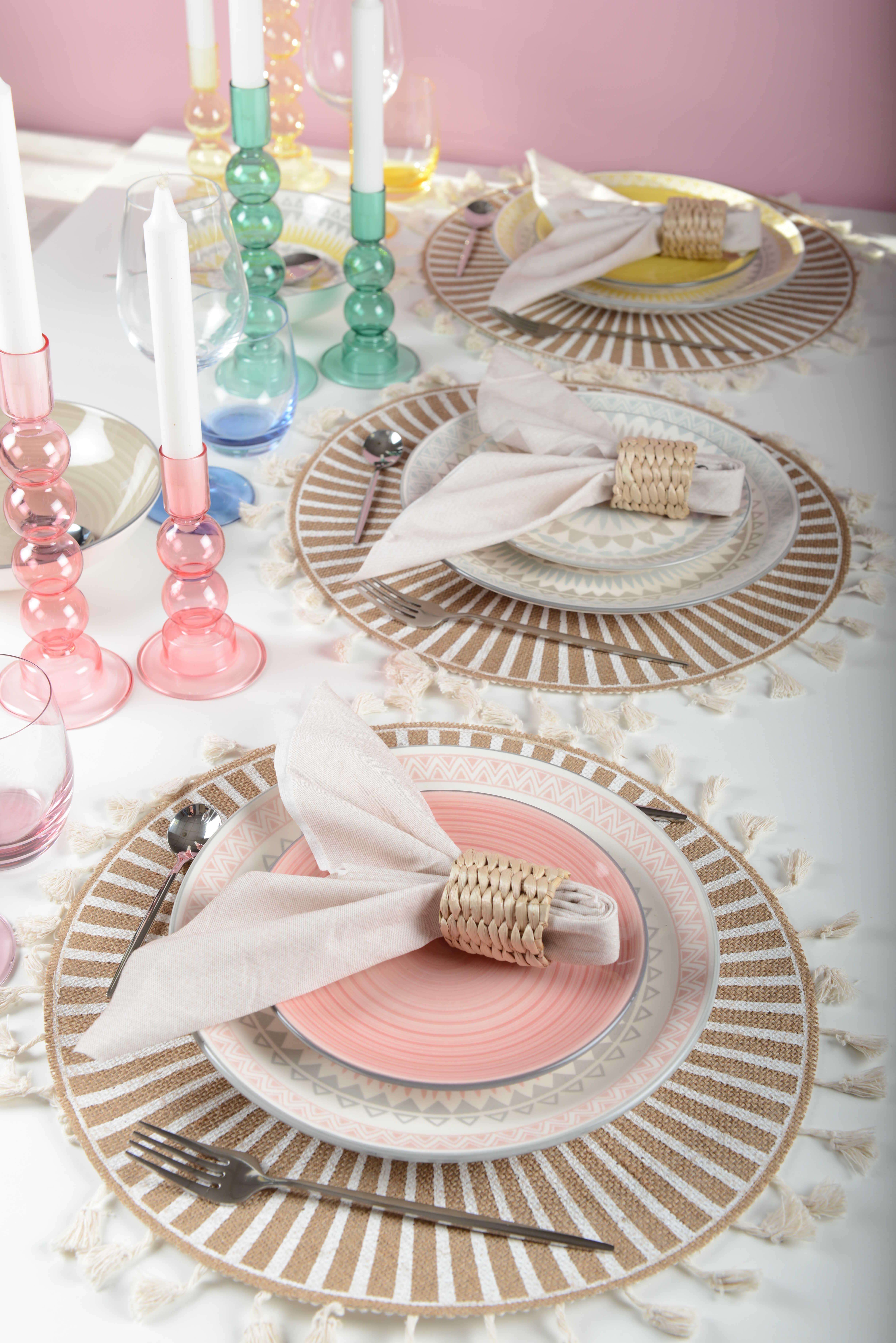 Aulica ASSIETTE PLATE ROSE - COACHELLA PAR BOITE DE - 6  