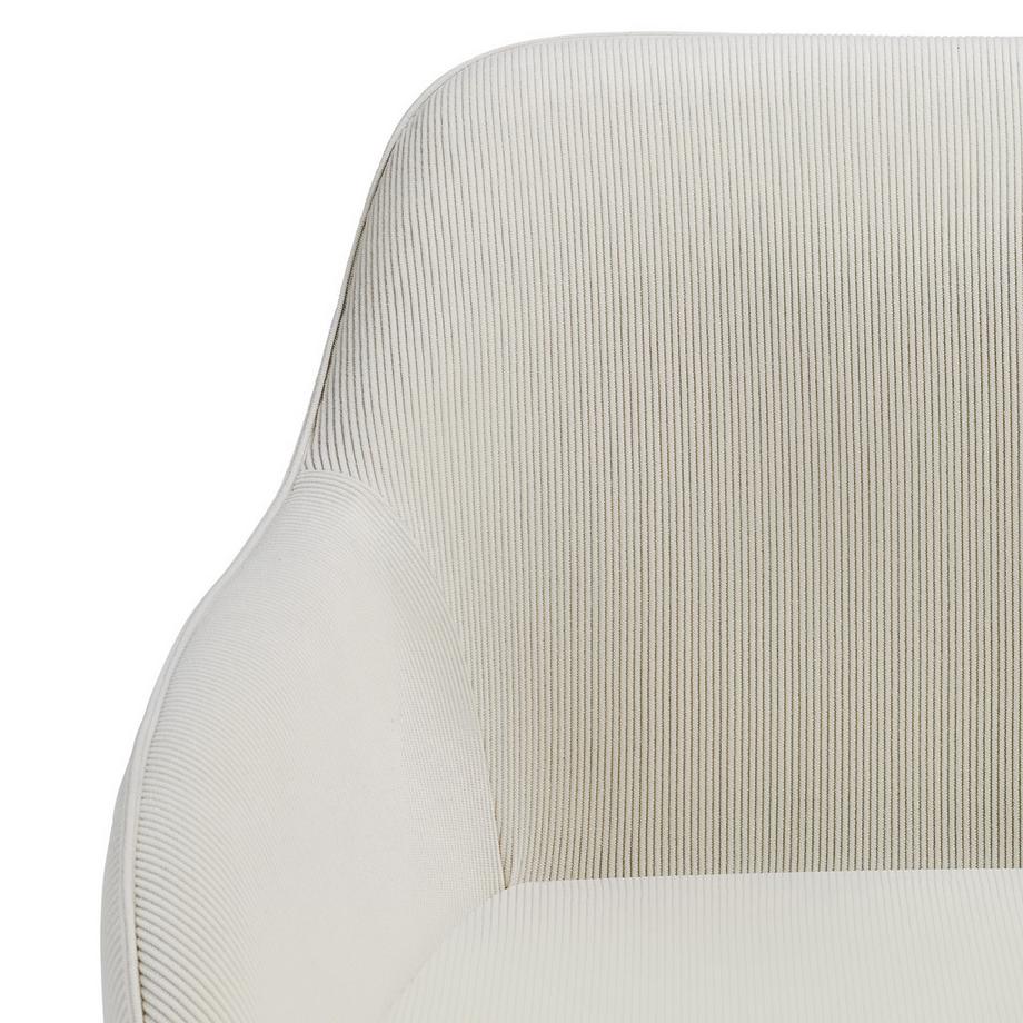 Tectake Chaise de salle à manger MARILYN rembourrée en velours côtelé  