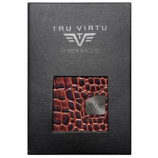 Tru Virtu  Wallet CLICK & slide Croco marrone, argento 