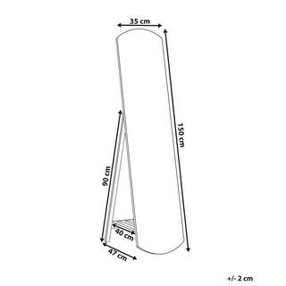 Beliani Miroir sur pied en Bois de pin Moderne CHERBOURG  