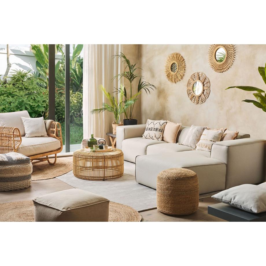 Beliani Table basse en Rotin Boho LIMNI  