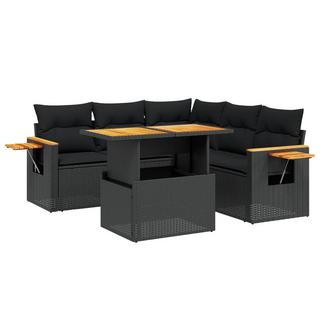 VidaXL set divano da giardino Polirattan  