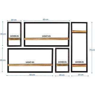 mutoni Wandregal Melbourne natur 120x25x75 (5-tlg)  